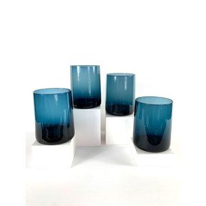 Tapered Blue Vintage Scotch Glasses